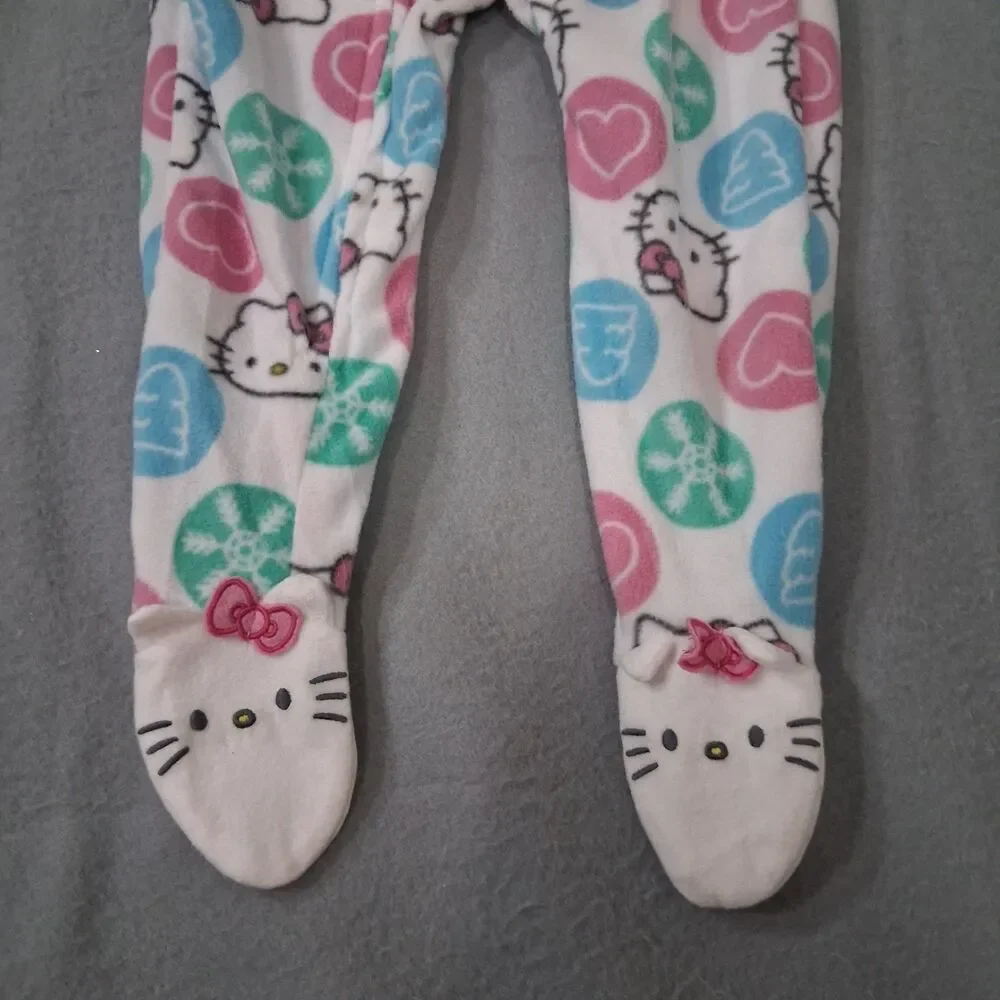 Hello Kitty Sleeper Size 12m Baby Toddler One Piece Footed Pajamas PJs Warm Soft
